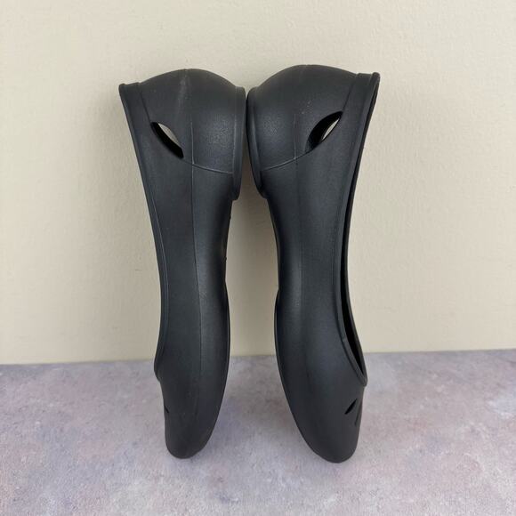 Crocs Kelli Flats Black Womens Sz 9 Slip On Ballet Shoes - Picture 6 of 11